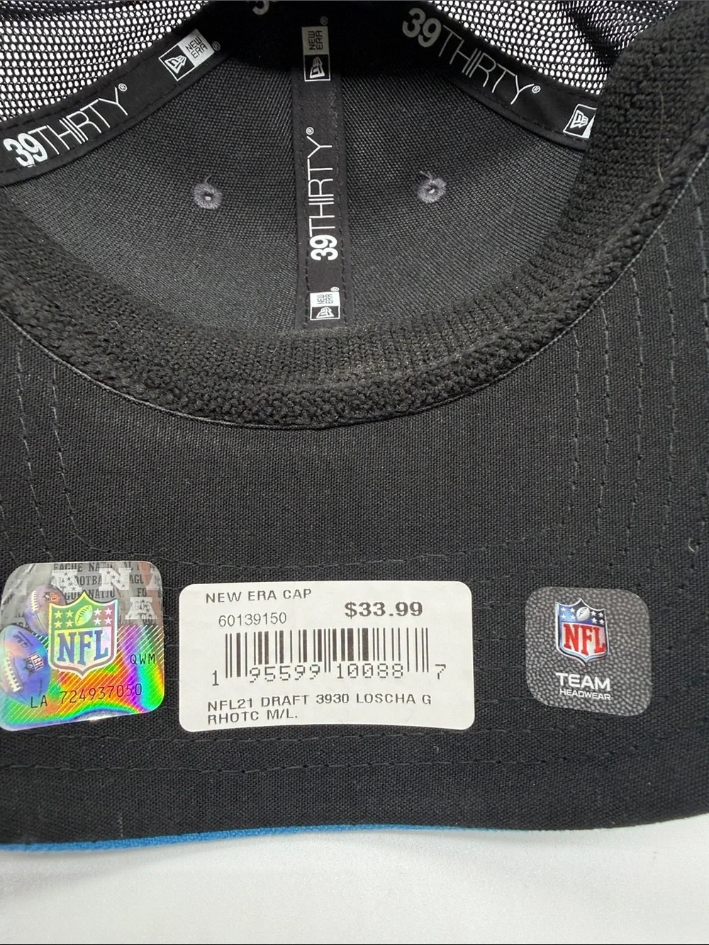 New Era Los Angeles Chargers 2021 NFL Draft Gray & Blue Cap Hat Size M/L